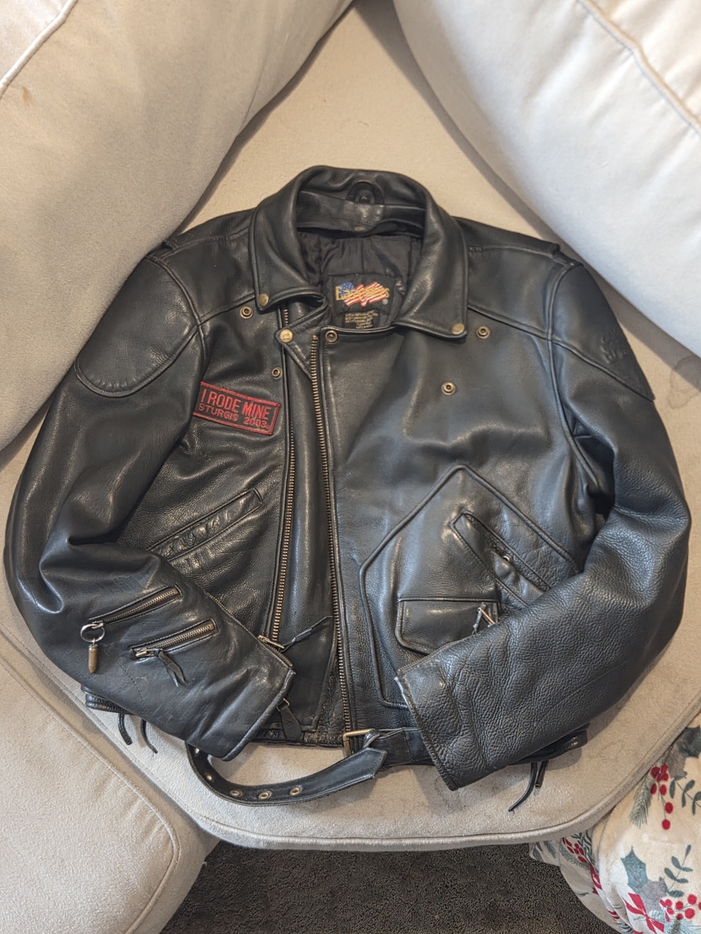 Vintage Easyriders John Wilde Exclusive Heavy Leather Motorcycle Jacket XL Biker